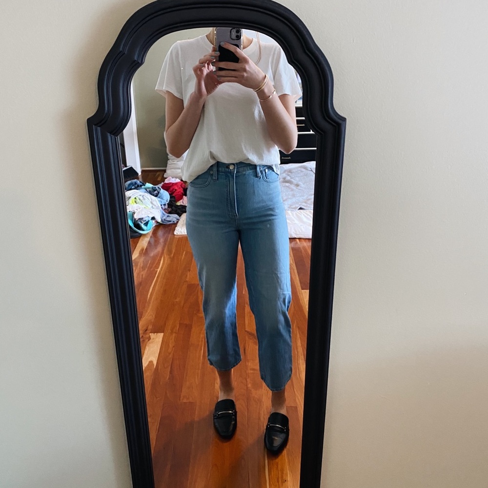 Madewell Tall Slim Wide-Leg Crop Jeans